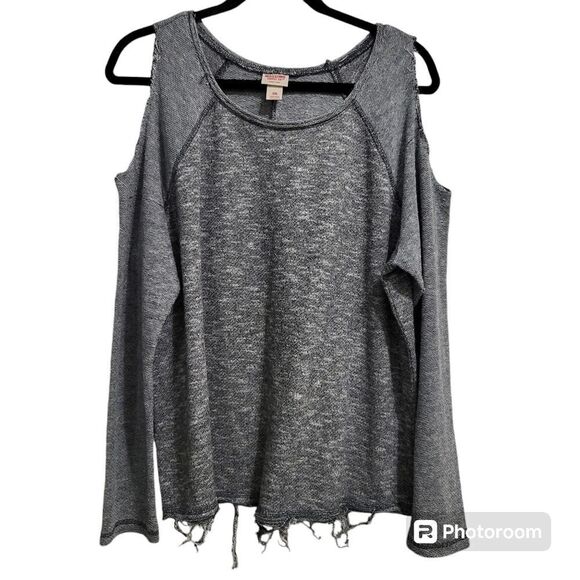 Mossimo Supply Co. Women's Fringe Style‎ Cold Shoulder Long Sleeve Sweater XXL - Picture 1 of 5